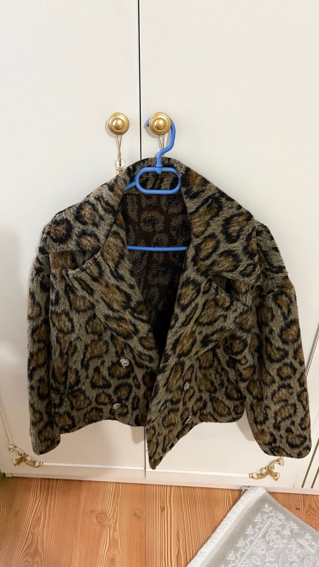 Kahverengi Yılan Desenli Kadın Suni Kürk - Görsel 2