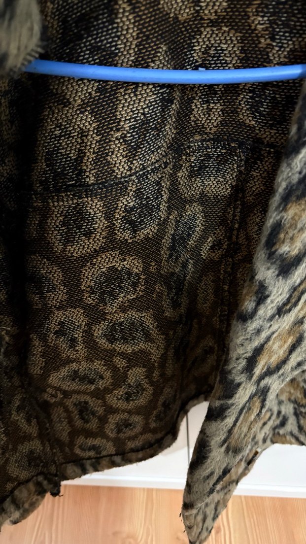 Kahverengi Yılan Desenli Kadın Suni Kürk - Görsel 5