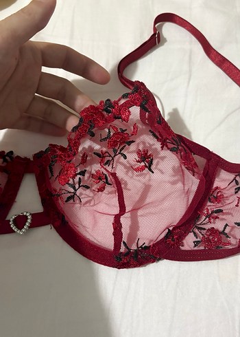 Kullanılmadı İşlemeli Gotik Sütyen ve Külot Takımı - Görsel 5