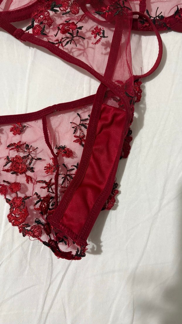 Kullanılmadı İşlemeli Gotik Sütyen ve Külot Takımı - Görsel 3