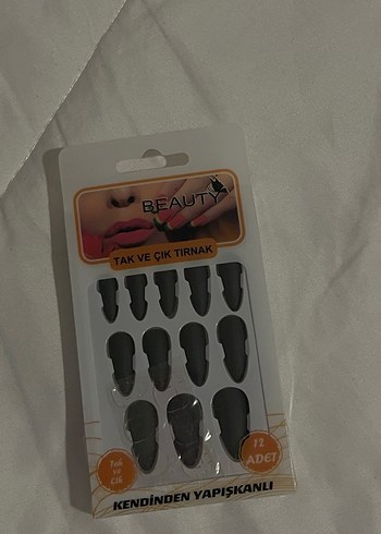 12 Adet Siyah Tak ve Çık Tırnak - Görsel 2