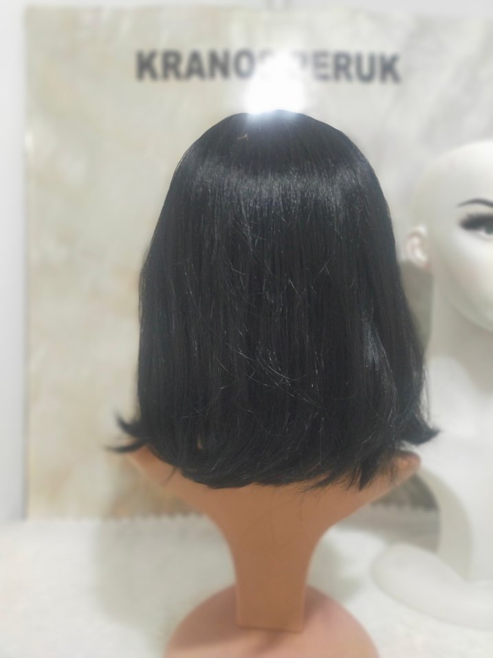 Siyah Gotik Kadın Peruk - Görsel 4