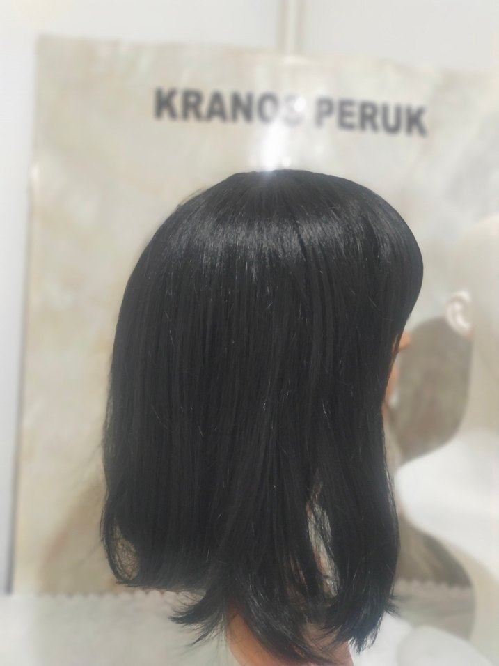 Siyah Gotik Kadın Peruk - Görsel 5