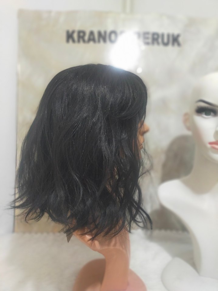 Siyah Goth Tarzı Kadın Peruk - Görsel 5