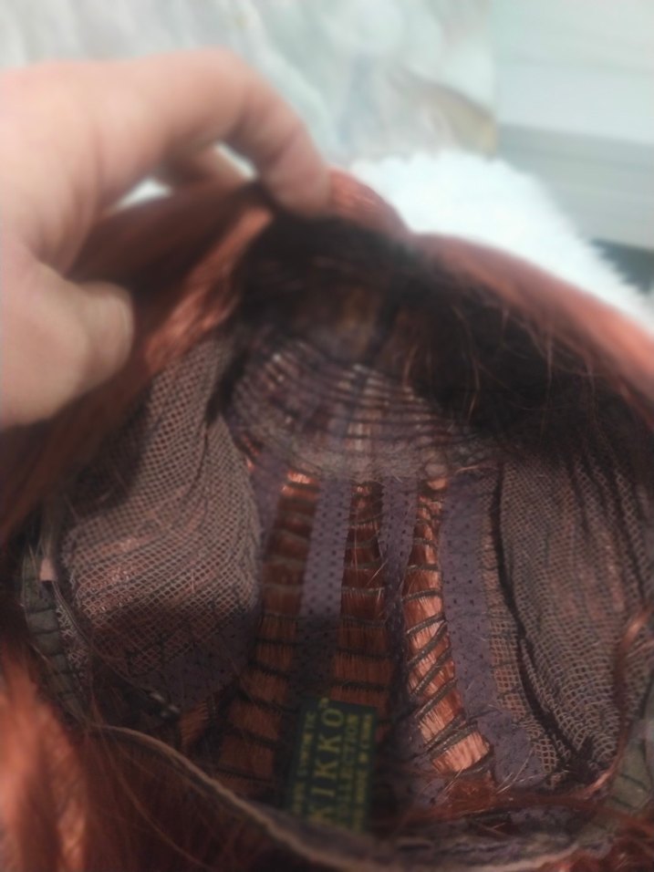 Kırmızı Sentetik Kumaş Kadın Peruk - Görsel 5