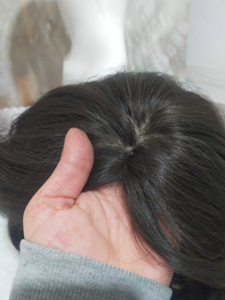 kahverengi doğal. sentetik peruk - Görsel 3