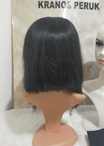 Siyah Düz Kadın Peruk - Görsel 3