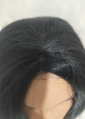Siyah Düz Kadın Peruk - Görsel 4