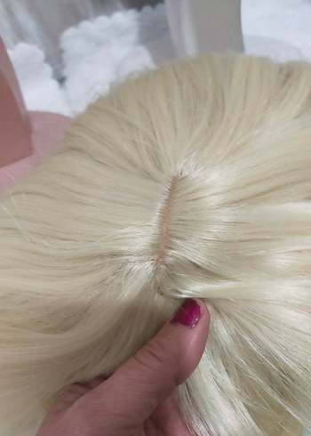 platin sari Avant-Garde Sentetik Kumaş Peruk - Görsel 9