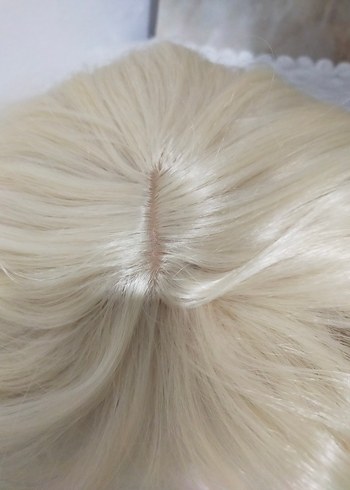 platin sari Avant-Garde Sentetik Kumaş Peruk - Görsel 8