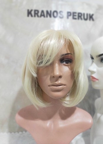 platin sari Avant-Garde Sentetik Kumaş Peruk - Görsel 6