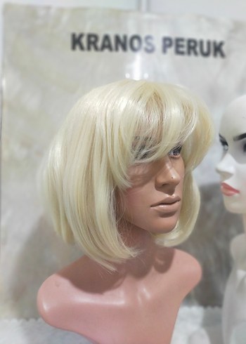 platin sari Avant-Garde Sentetik Kumaş Peruk - Görsel 5