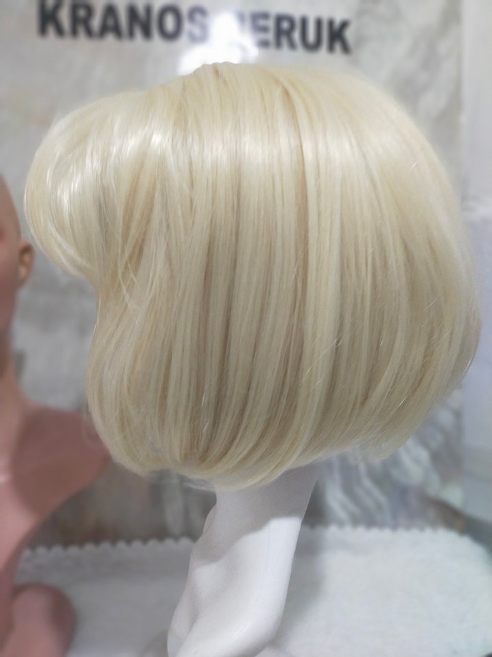 platin sari Avant-Garde Sentetik Kumaş Peruk - Görsel 2