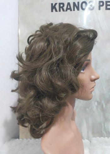 kahve Vintage Kadın Saç Aksesuarı yarım peruk - Görsel 2