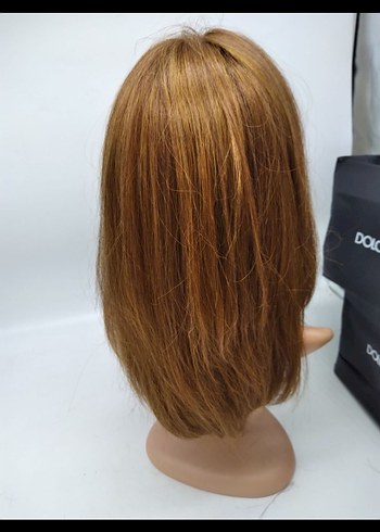 soğan kabuğu rengiSentetik Kumaş Kadın Peruk - Görsel 3