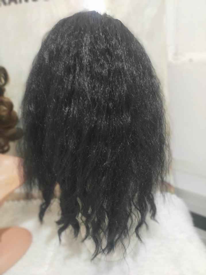 Siyah Gotik Sentetik Kumaş Peruk - Görsel 4