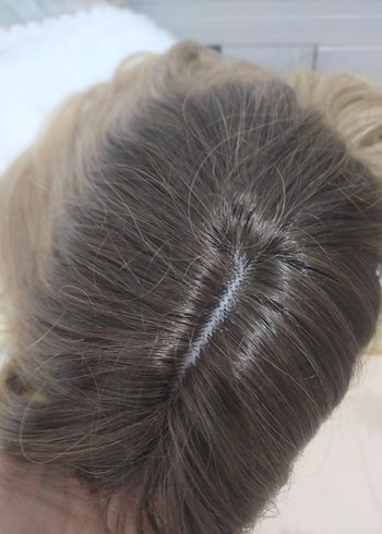 Bebek kurmalı Dalgalı Sentetik Peruk - Görsel 5