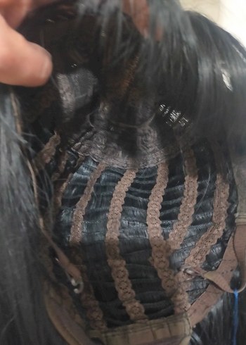 Uzun Siyah Gotik Sentetik Peruk - Görsel 4