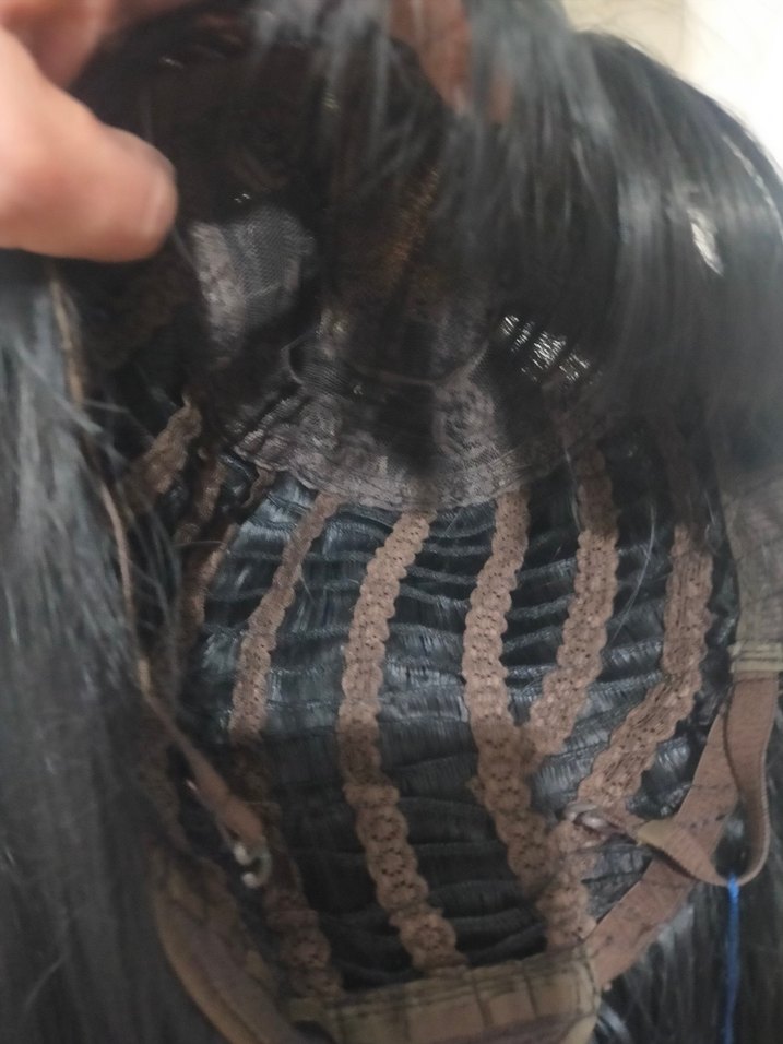 Uzun Siyah Gotik Sentetik Peruk - Görsel 4