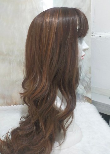 kahve bal köpüğü balyajDetaylı Kadin peruk - Görsel 5