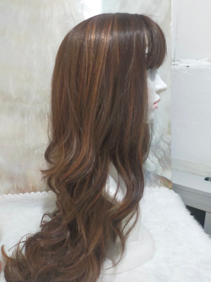 kahve bal köpüğü balyajDetaylı Kadin peruk - Görsel 5