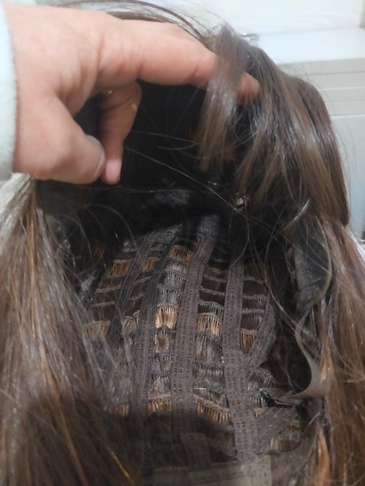 kahve bal köpüğü balyajDetaylı Kadin peruk - Görsel 3