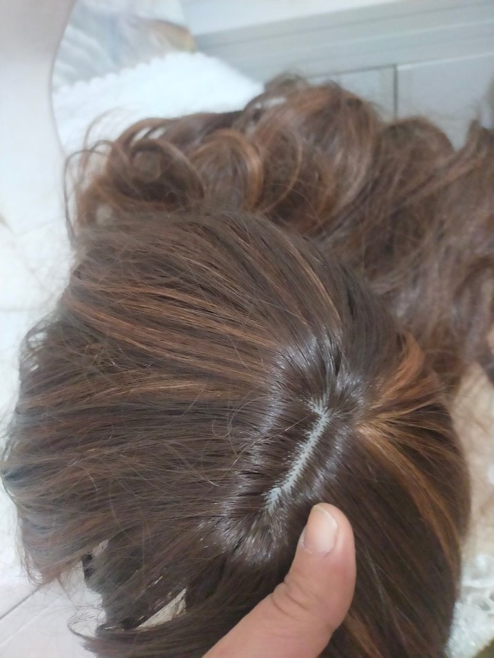 kahve bal köpüğü balyajDetaylı Kadin peruk - Görsel 2