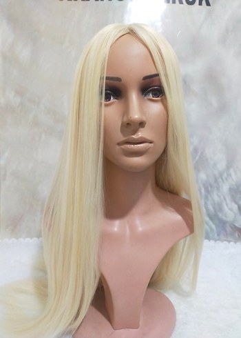 platin Sarı fiberKadın Saç peruk - Görsel 6