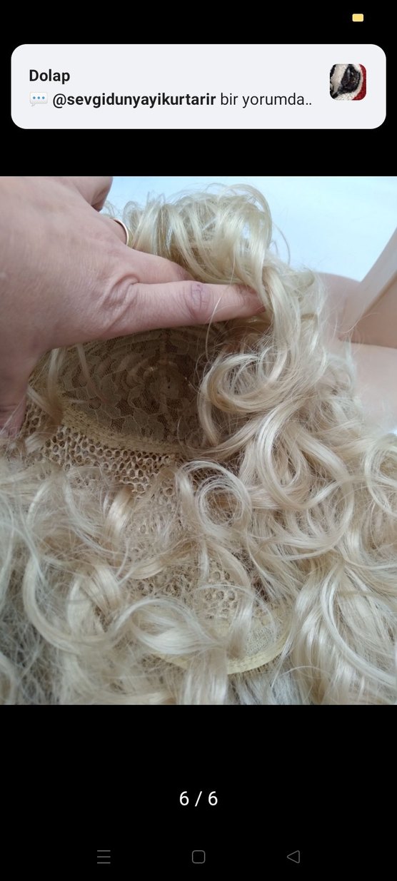 sariVintage Tarzı Kadın Peruk - Görsel 5