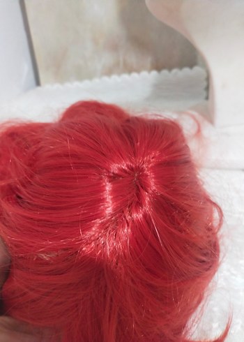 Kırmızı Gotik Pop Kültür Kadın Saç Aksesuarıparti peruk - Görsel 3