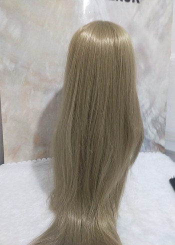 Bej Sentetik Kumaş Kadın Peruk - Görsel 3