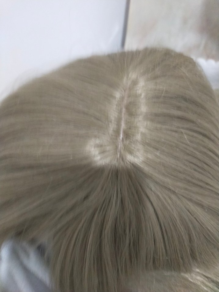 Bej Sentetik Kumaş Kadın Peruk - Görsel 4