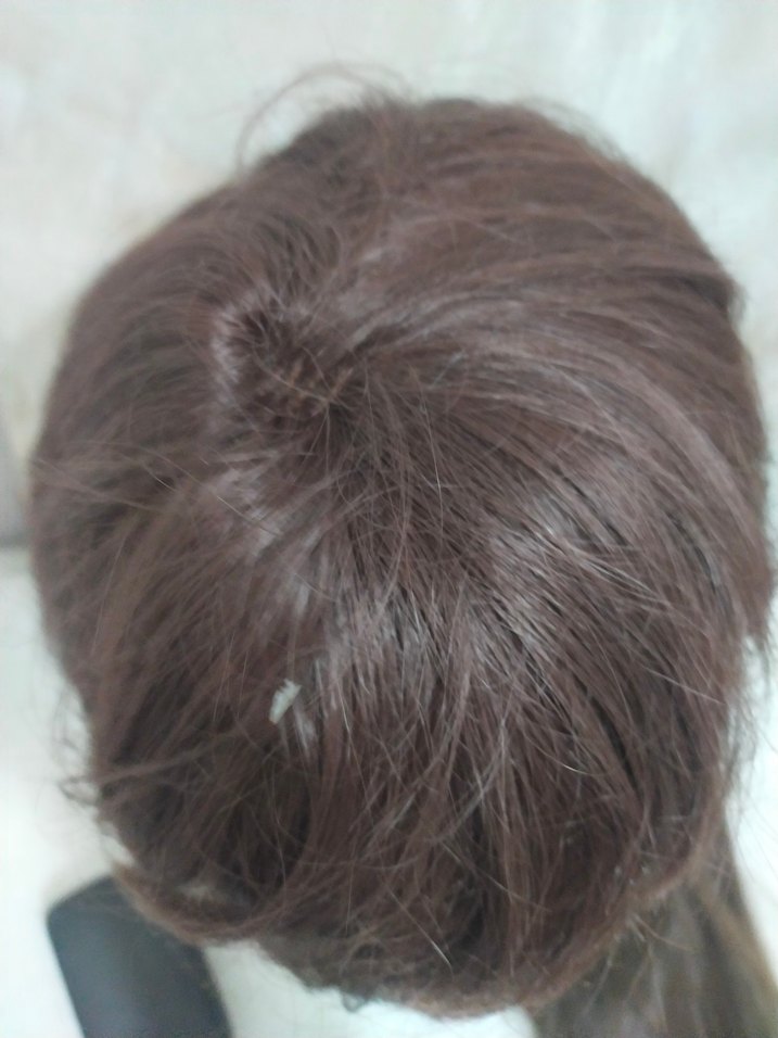 kızıl kahveSentetik Kumaş Kadın Peruk - Görsel 4