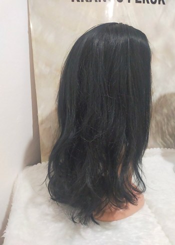 Siyah Gotik Sentetik parti  Peruk - Görsel 2