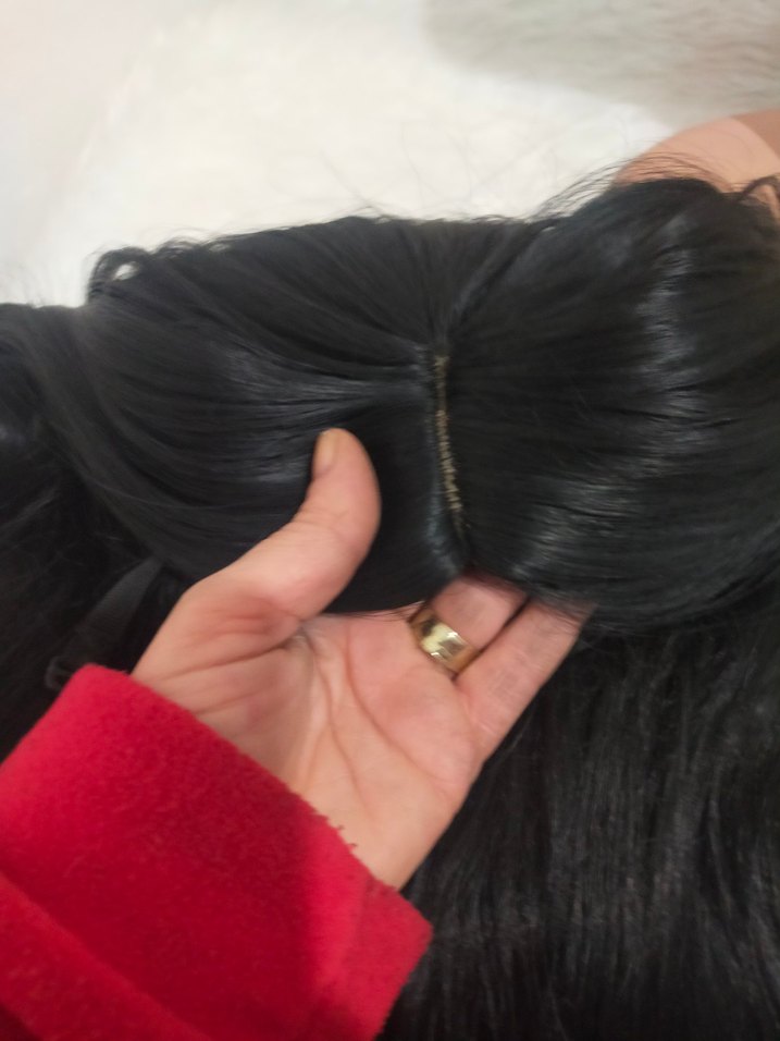 Siyah Gotik Sentetik parti  Peruk - Görsel 3