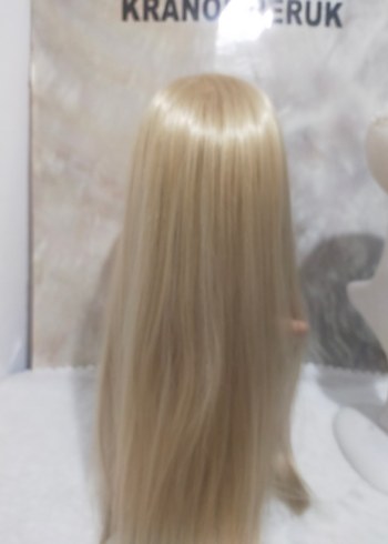 Bej Uzun Sentetik Peruk - Görsel 2