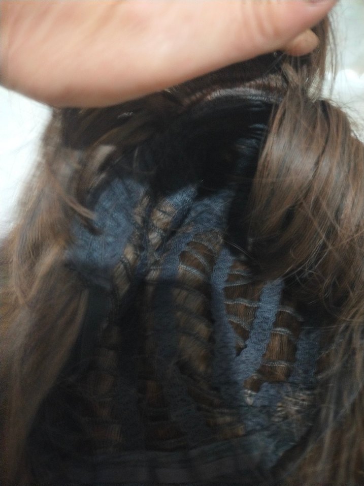 kızıl kahve Renk Kadın Sentetik Saç Aksesuarı peru - Görsel 5