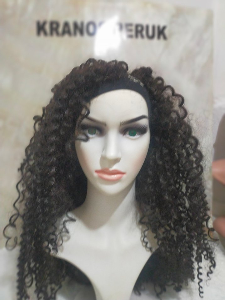 Siyah Dantel Detaylı Gotik Kadın Saç Aksesuarı parti peruk - Görsel 5