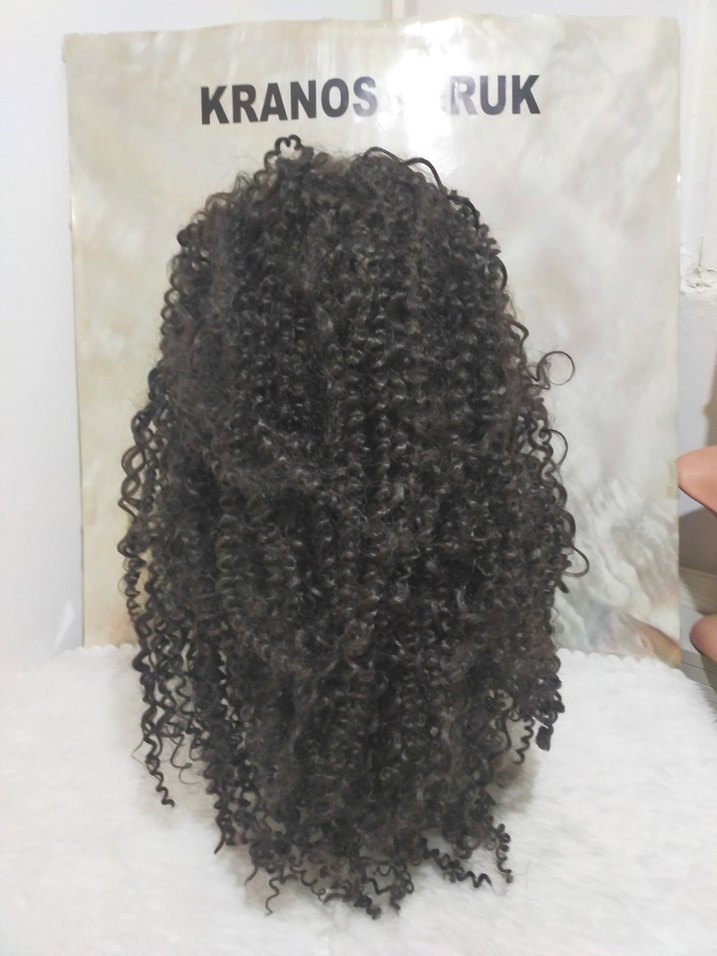 Siyah Dantel Detaylı Gotik Kadın Saç Aksesuarı parti peruk - Görsel 3