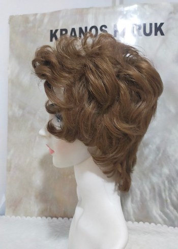Kahverengi Kürk Detaylı Vintage Peruk - Görsel 2