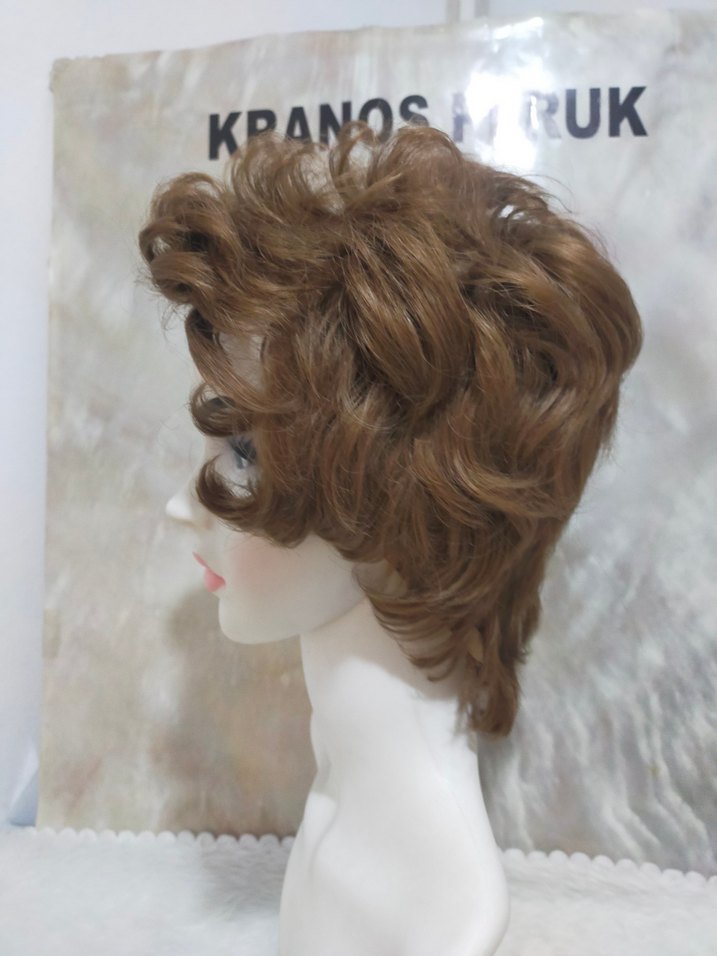Kahverengi Kürk Detaylı Vintage Peruk - Görsel 2