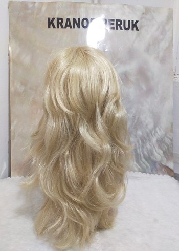 Bej Tüylü Sentetik Kadın Peruk - Görsel 3