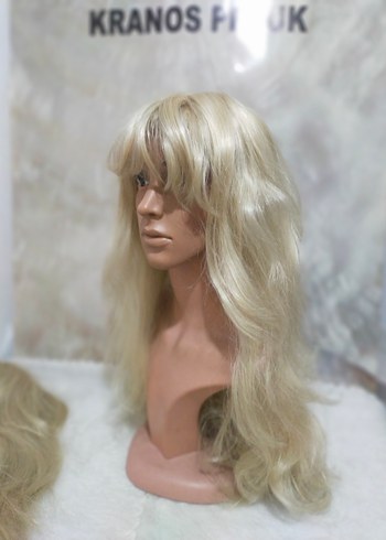 pilatin rengiUzun Dalgalı Sentetik Peruk - Görsel 2