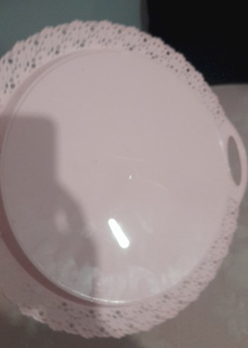 Pembe Vintage Desenli Tepsi - Görsel 3