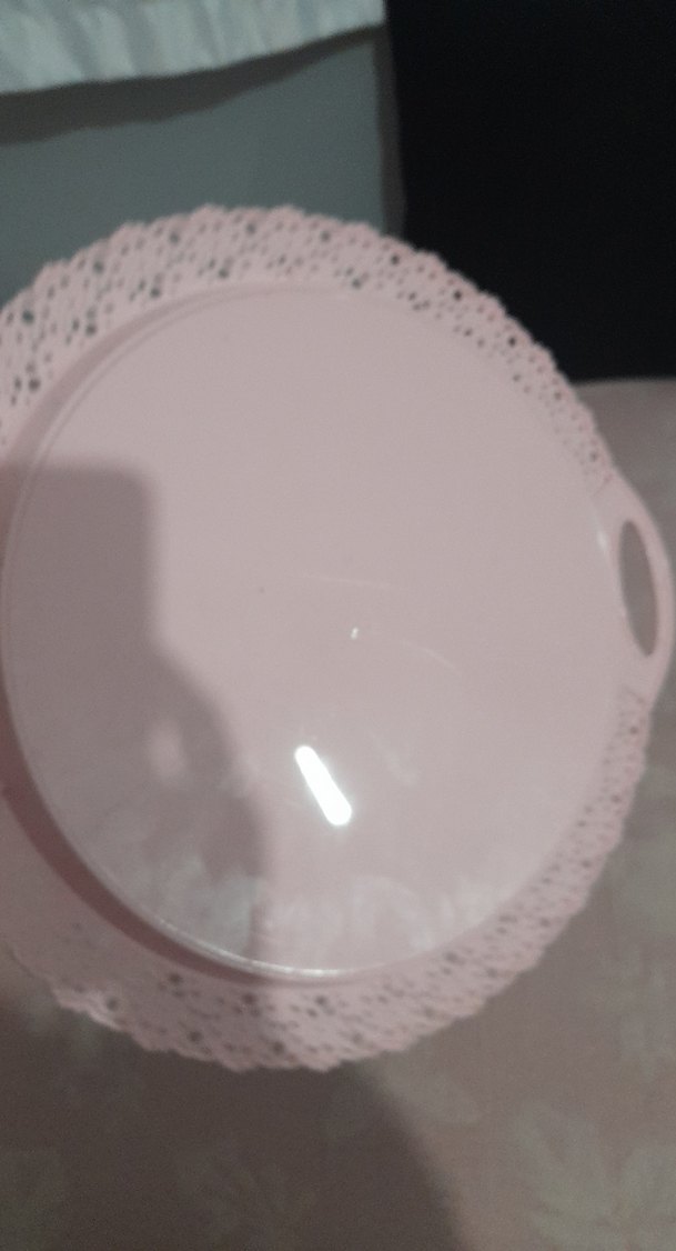 Pembe Vintage Desenli Tepsi - Görsel 3