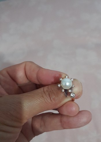 Accessorize İnci ve Taş Detaylı Beyaz Boncuklu Yüzük
