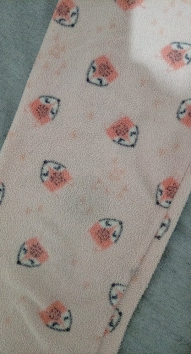 Kız Çocuk Pembe Desenli Triko Tayt - Görsel 4