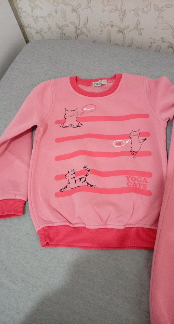 Pembe Nakışlı Kız Çocuk Eşofman Takımı - Görsel 2