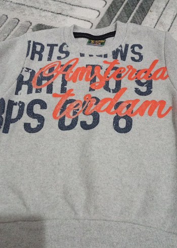 Gri Erkek Çocuk Baskılı Sweatshirt - Görsel 4