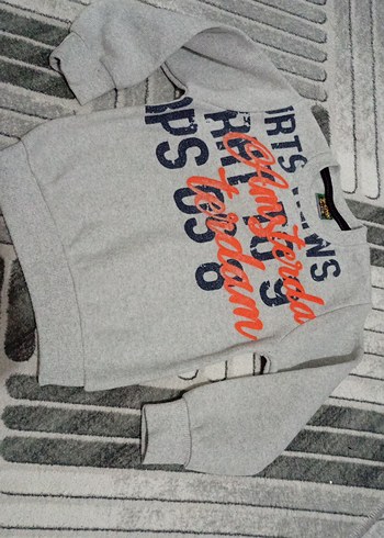 Gri Erkek Çocuk Baskılı Sweatshirt - Görsel 2